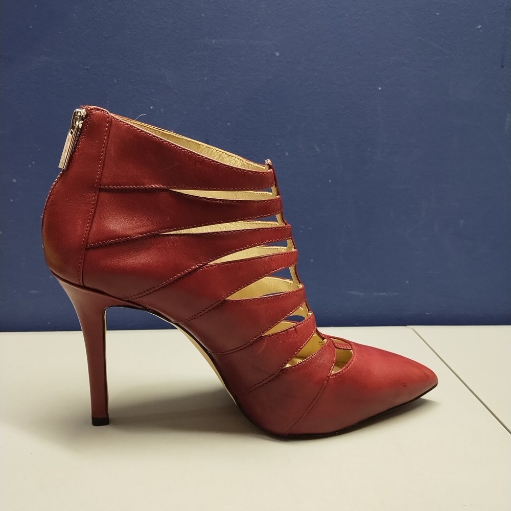 Michael Kors Mavis Back Zip Stiletto Heels Womens US 9M Burgundy Pointed Toe - Picture 5 of 11